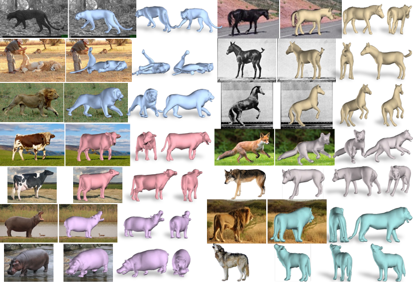 1611.07700] 3D Menagerie: Modeling the 3D Shape and Pose of Animals