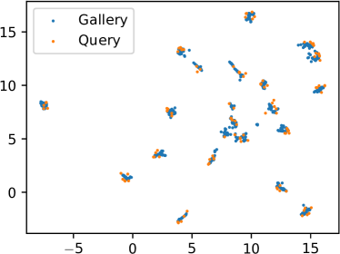 UMAP visualization of the query and gallery features (TEMP)