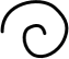 Inline symbol of a spiral, starting on the left and spriraling in